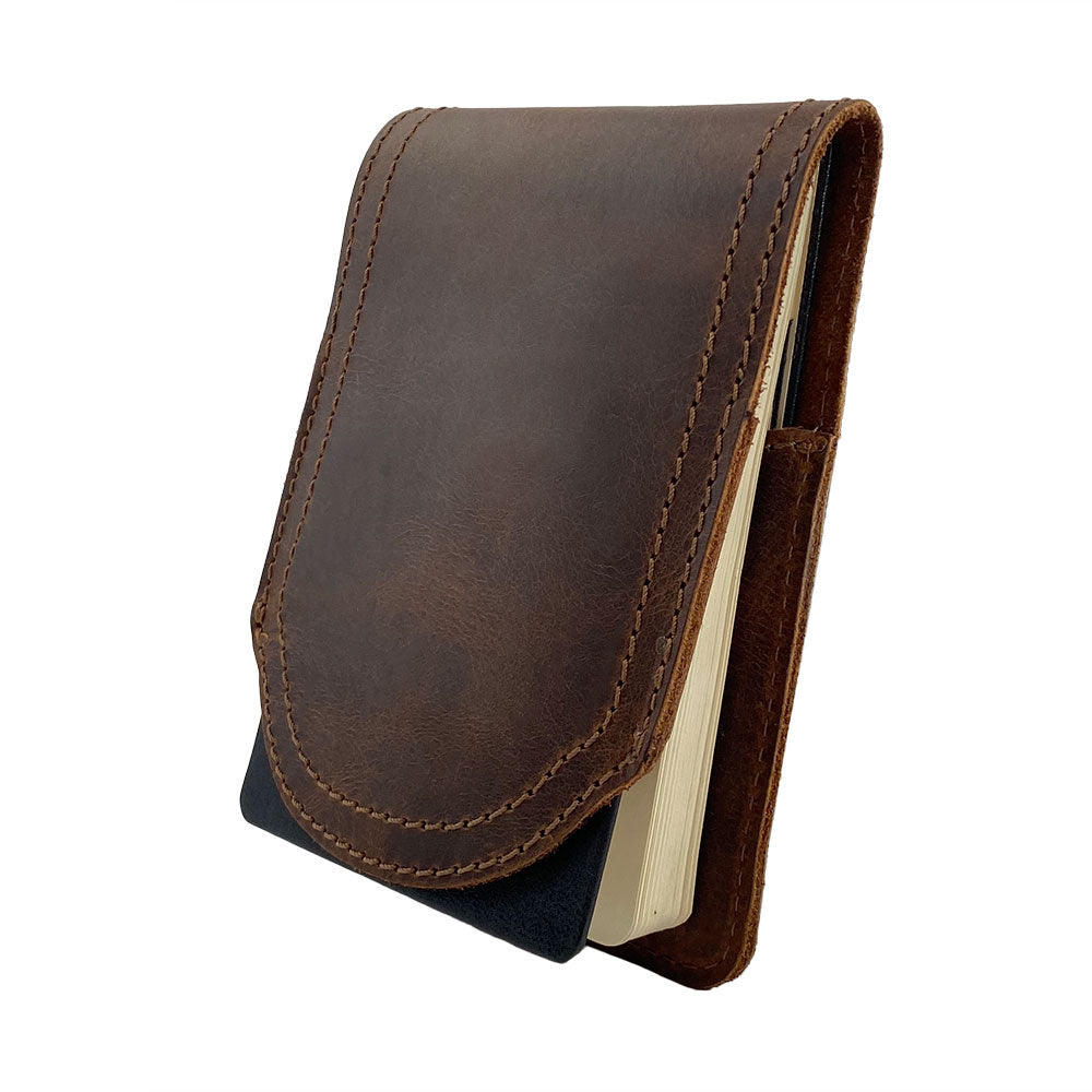 Hard Cover Reporter Protector Pocket (3.5 x 5.5 in.) Notebook NOT Included - Stockyard X 'The Leather Store'