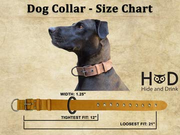 Thick Leather Dog Collar - Stockyard X 'The Leather Store'