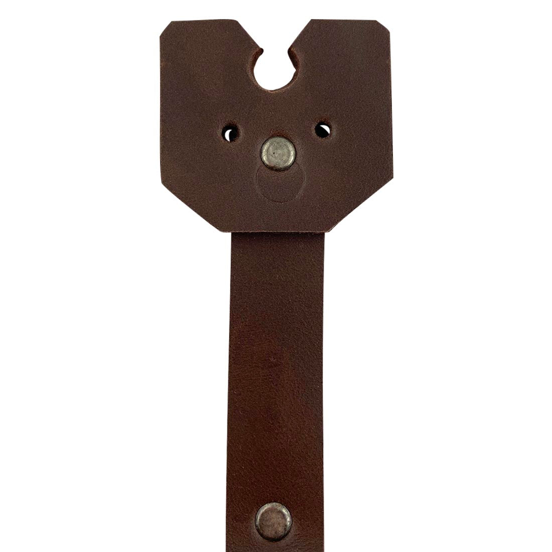 Detailed close-up of the Taco Dog Doggy Fob Keychain with focus on the features and design intricacies. This functional keychain, made from full grain leather, is a durable and lightweight accessory that makes a great gift for dog lovers. Each piece is handmade with care in La Antigua Guatemala.
