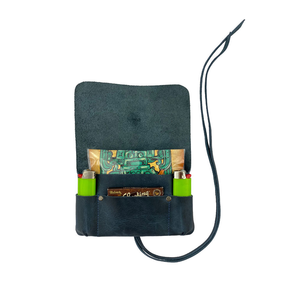 Hide & Drink Tobacco Pouch in classic style, making a perfect gift for aficionados of smoking accessories and artisan leather goods.