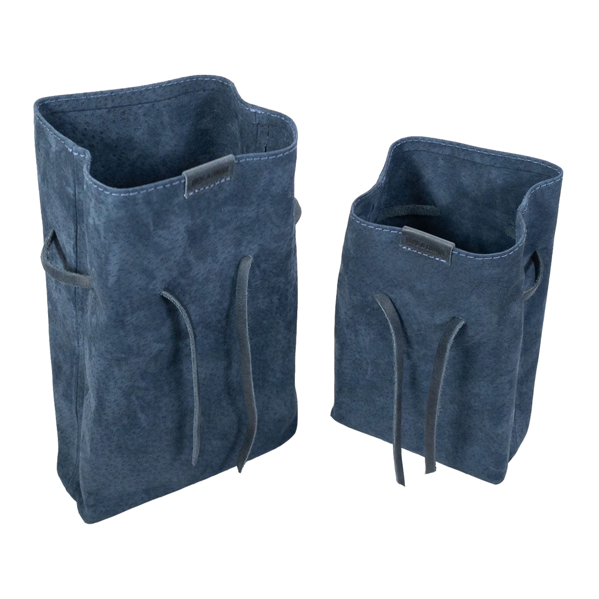 Measurement breakdown for Hide & Drink's Drawstring Sack (2 pack), emphasizing practicality and style for organizing essentials. Drawstring Sack (2 pack) Handmade from Sheepskin and Full Grain Leather, StockyardX, Small Batch Production, Hand Cut, Hand Sewn, Fire Branded, Artisan, Handmade in La Antigua Guatemala & Oaxaca Mexico.