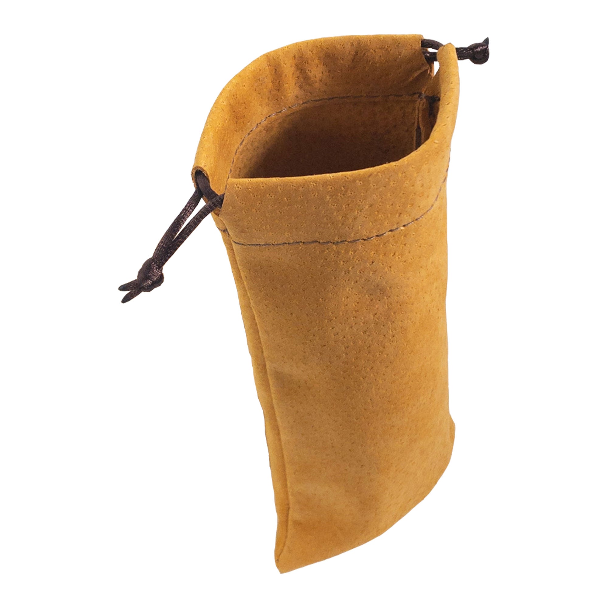 Hide & Drink Drawstring Bag for Pipe, featuring soft and durable sheepskin leather. Ideal for your tobacco pipe, demonstrating the artistry and quality of local craftsmen from Guatemala & Oaxaca.