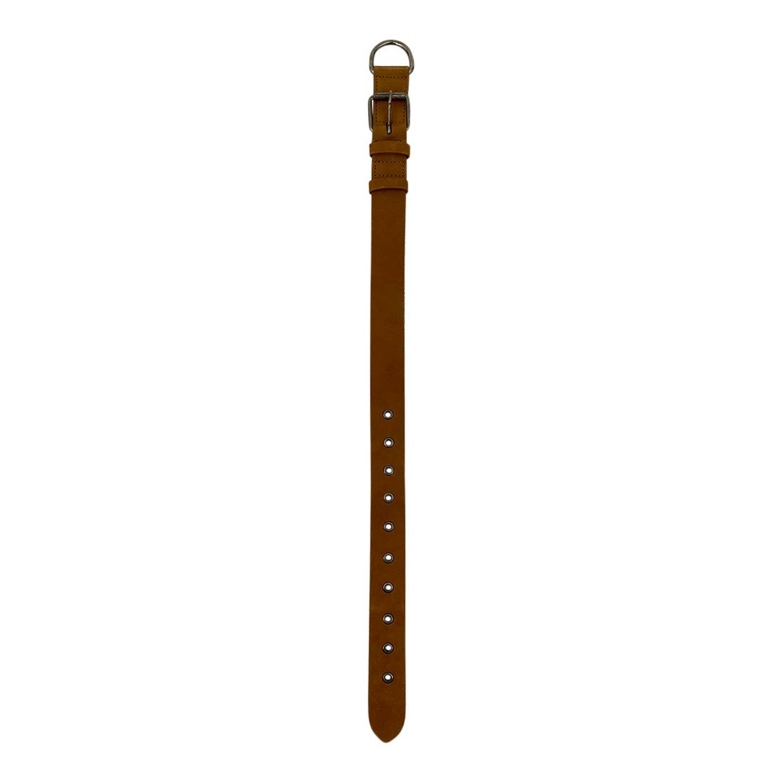 Stylish and Durable Thick Leather Dog Collar for Medium Size Dog (12 to 21 Inches) by Taco Dog, perfect for all occasions. A wonderful gift for dog lovers, showcasing hand cut and sewn artisan craftsmanship from La Antigua Guatemala.