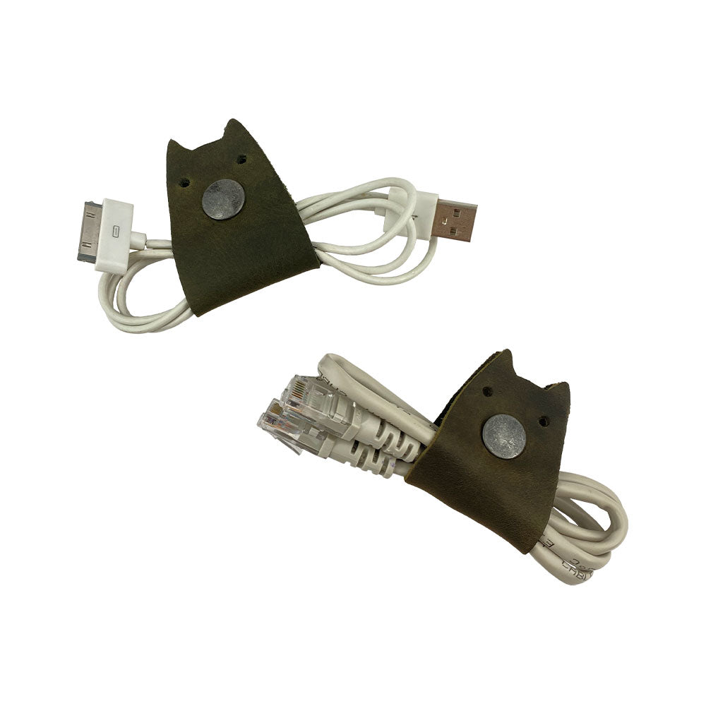 Cat Shaped Cord Keeper (2-Pack) - Stockyard X 'The Leather Store'