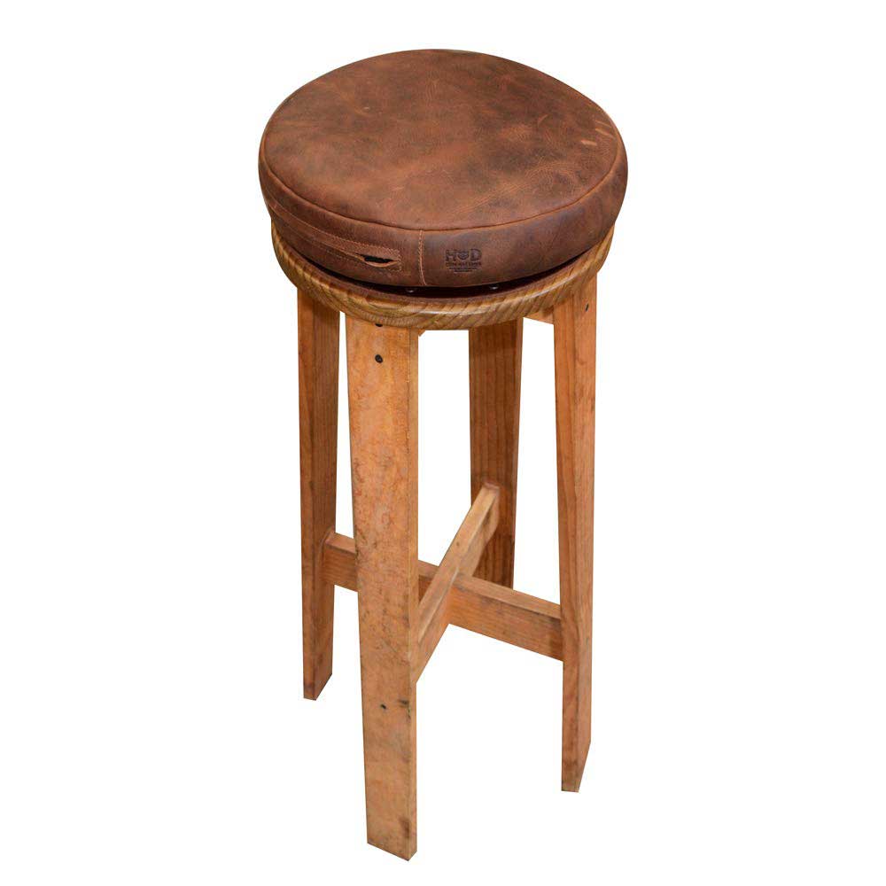 Round Bar Stool Cover (Stuffing Not Included) - Stockyard X 'The Leather Store'