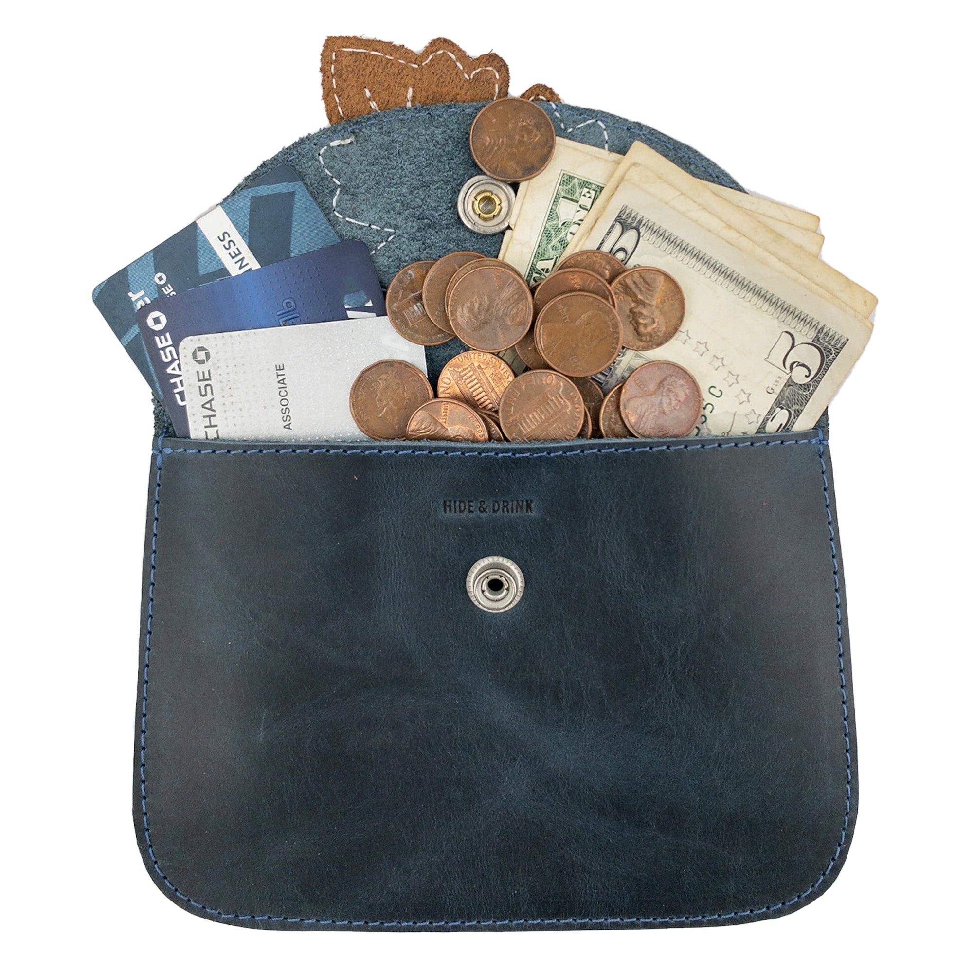 Card Wallet Leaves Design - Stockyard X 'The Leather Store'