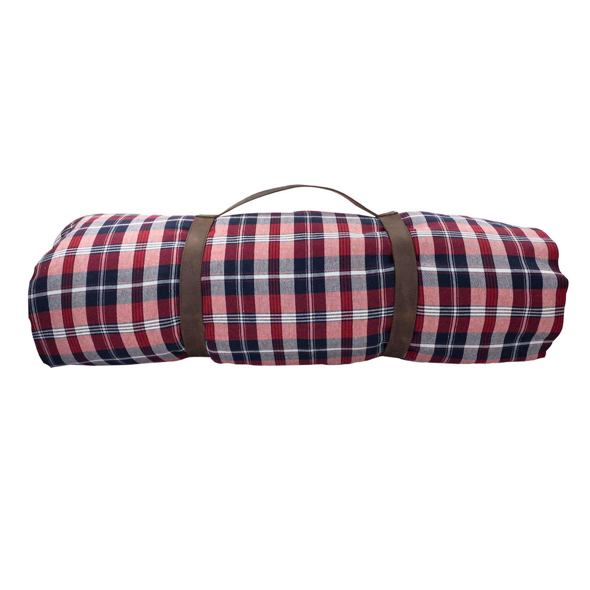 Durable Blanket Carrier from Hide & Drink, featuring a classic design with adjustable straps, crafted from Full Grain Leather, ideal for camping and travel, representing handmade artisan quality from La Antigua Guatemala & Oaxaca Mexico.