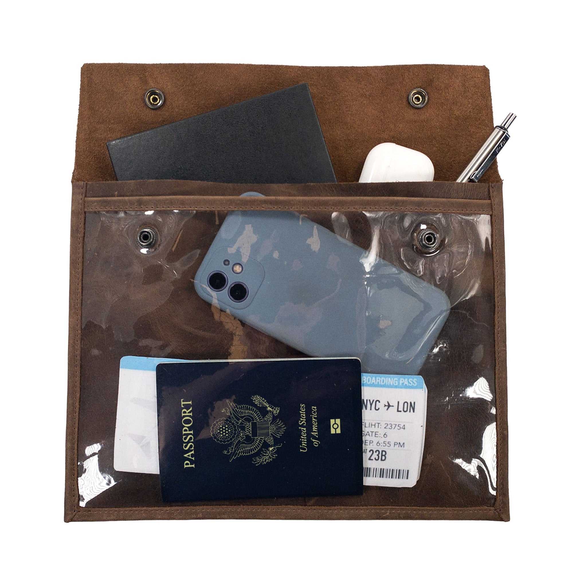 Transparent Travel Envelope - Stockyard X 'The Leather Store'