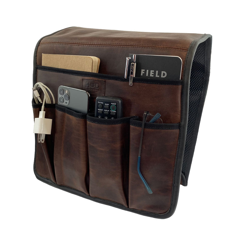 Non Slip Remote Control Holder Bourbon Brown - Stockyard X 'The Leather Store'