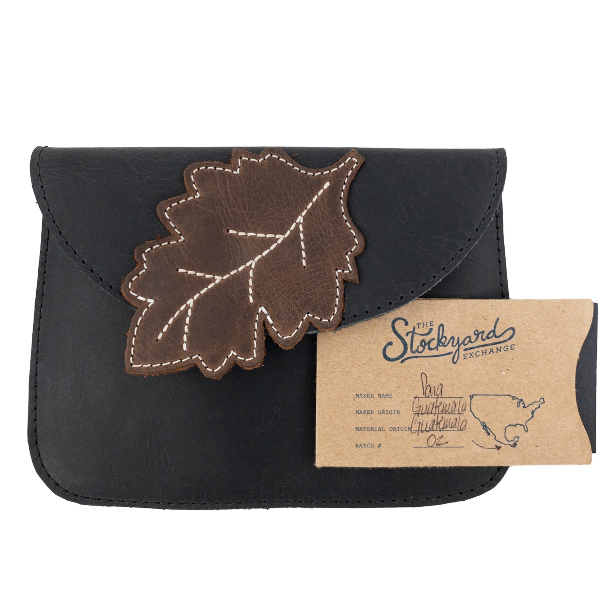 Card Wallet Leaves Design - Stockyard X 'The Leather Store'