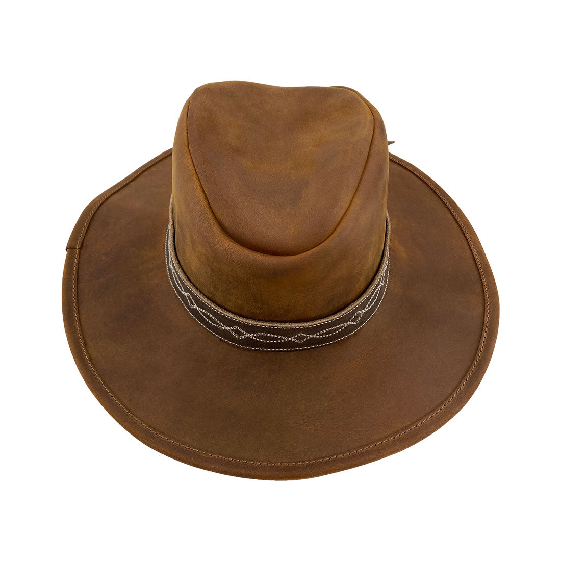 Rodeo Hatband with Cowboy Stitching - Stockyard X 'The Leather Store'