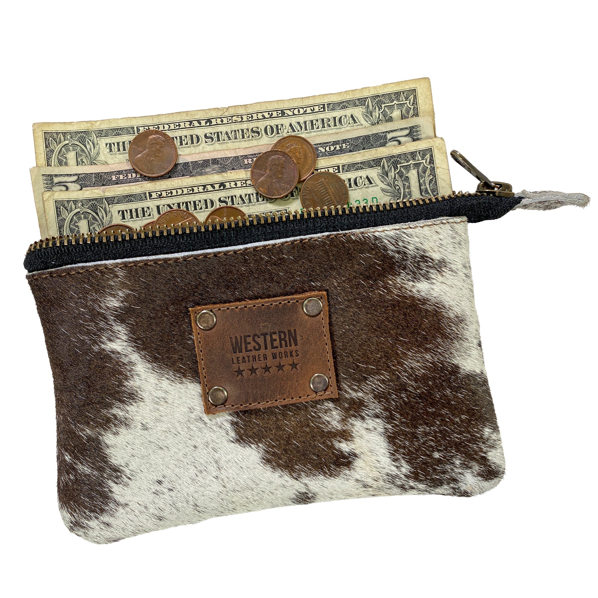 Furry Zippered Wallet - Stockyard X 'The Leather Store'