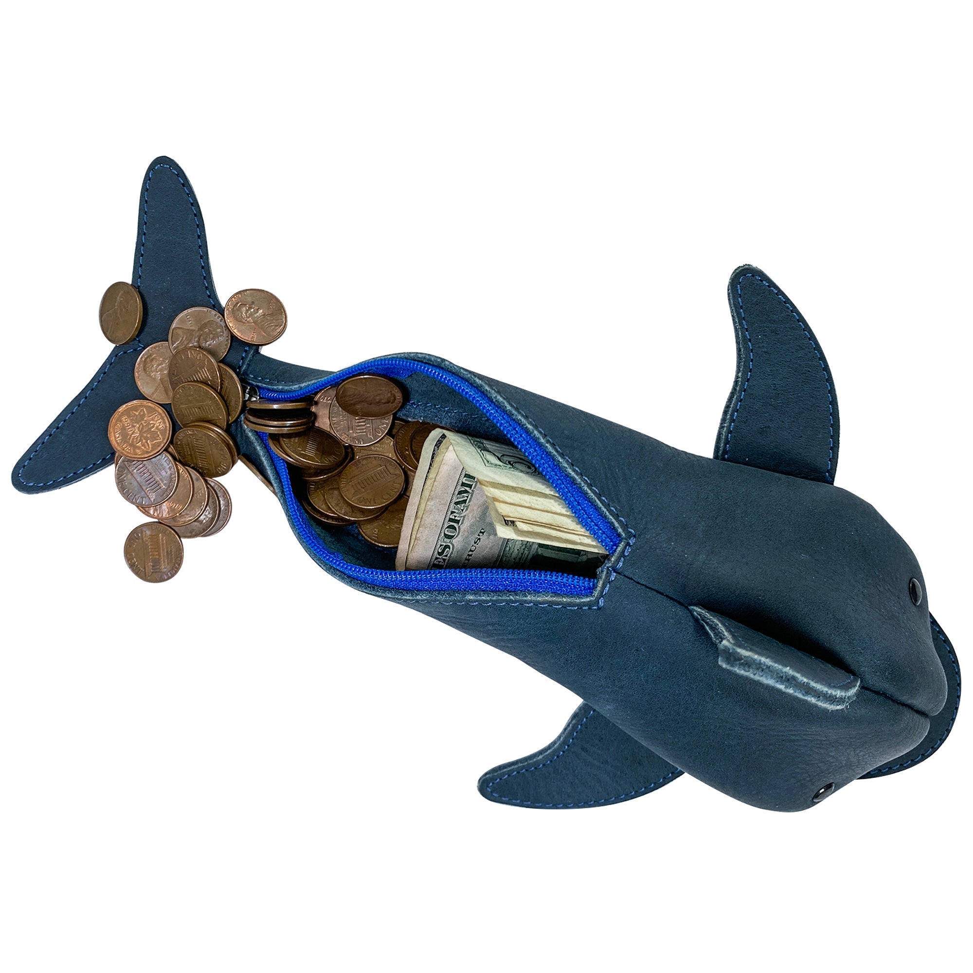 Dolphin Pencil Pouch - Stockyard X 'The Leather Store'