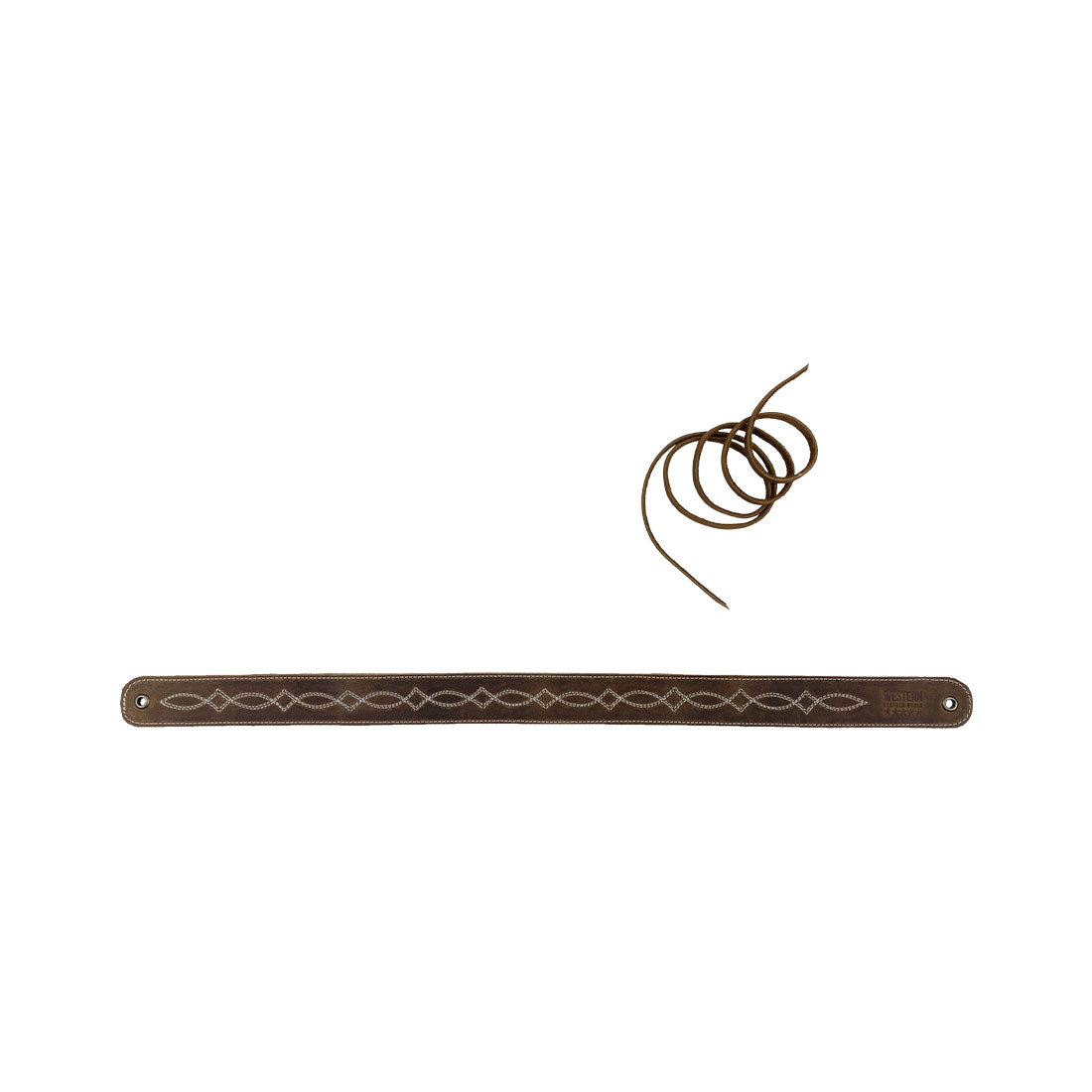 Rodeo Hatband with Cowboy Stitching - Stockyard X 'The Leather Store'