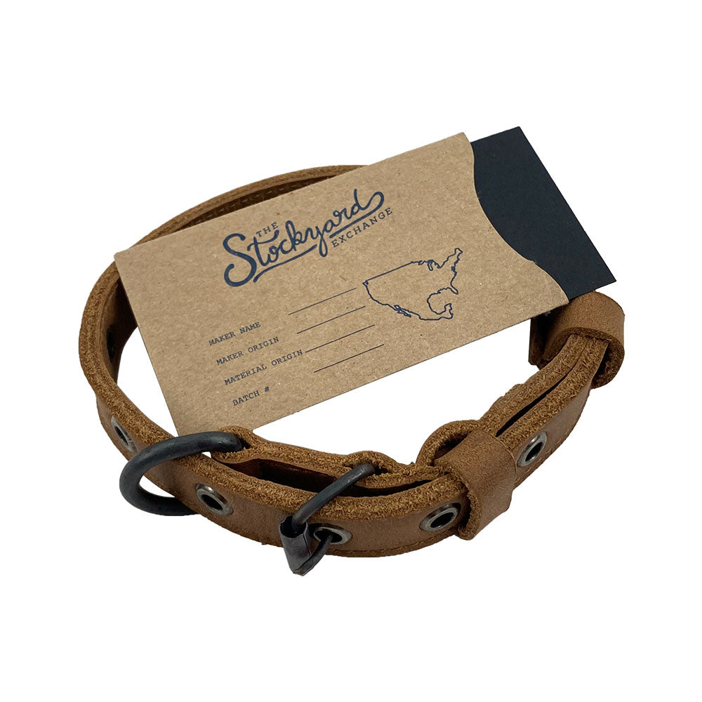 Slim Leather Dog Collar - Stockyard X 'The Leather Store'