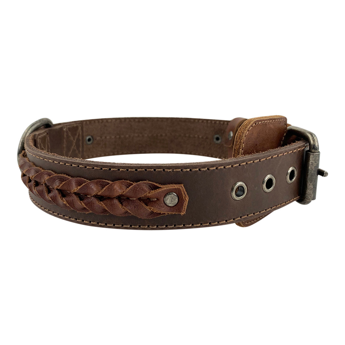 Clear graphic of Taco Dog's Braided Big Dog Collar size chart, helping dog owners find the perfect fit for their pets. This collar provides a comfortable fit for large breeds, made from durable leather.