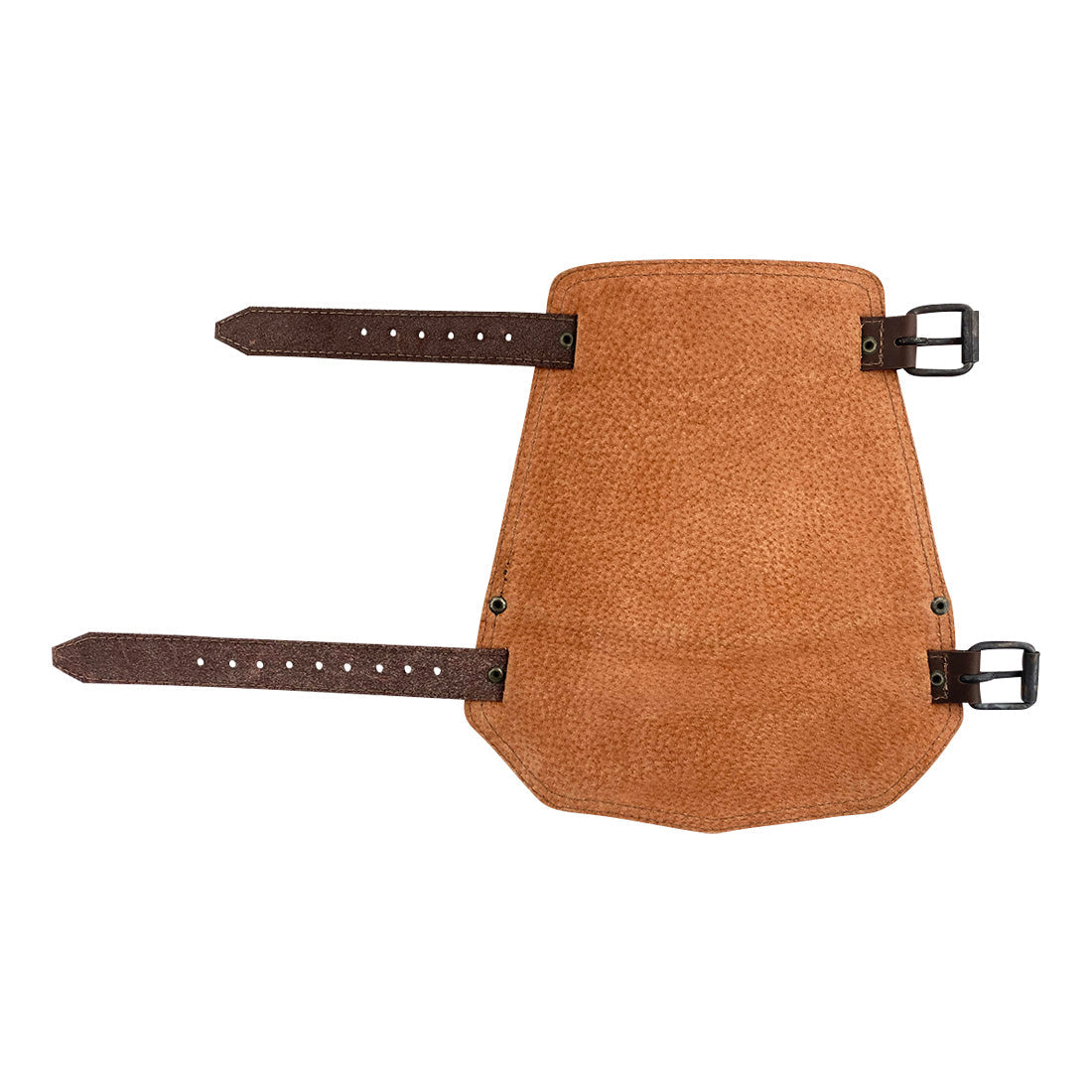 Bottom view of the Valhalla Gear Vambrace Bracer - 2 pack, focusing on the soft interior of the Viking style wrist guard made from full grain leather. This handmade medieval armband is designed for comfort and durability, produced in La Antigua Guatemala & Oaxaca Mexico.