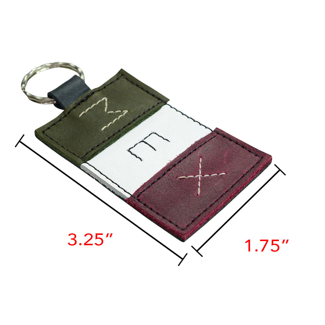 Mexican Flag Keychain - Stockyard X 'The Leather Store'