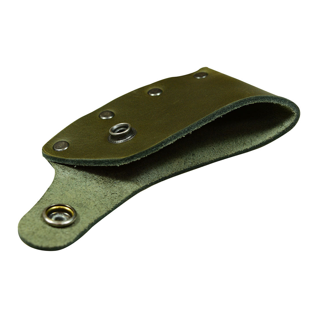 Unique Hatchet Blade Cover by Hide & Drink, providing a protective sheath for axe heads made from premium full grain leather. An artisan piece perfect for lumberjack and camping lovers, carefully handmade in La Antigua Guatemala & Oaxaca Mexico.