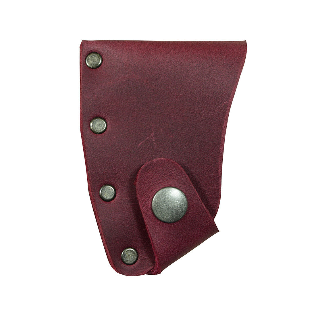 Stylish Hatchet Blade Cover by Hide & Drink, offering a protective sheath for axe heads crafted from premium full grain leather. This artisan accessory is a perfect choice for lumberjack essentials, handmade in La Antigua Guatemala & Oaxaca Mexico.