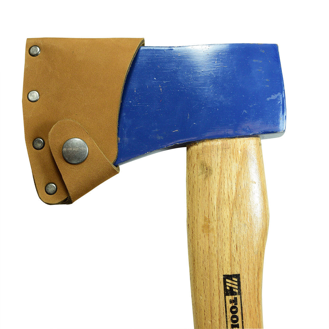 Unique Hatchet Blade Cover by Hide & Drink, offering a protective axe head sheath made from premium full grain leather. This artisan-crafted accessory is a must-have for any lumberjack and camper, reflecting the quality of handmade production in La Antigua Guatemala & Oaxaca Mexico.