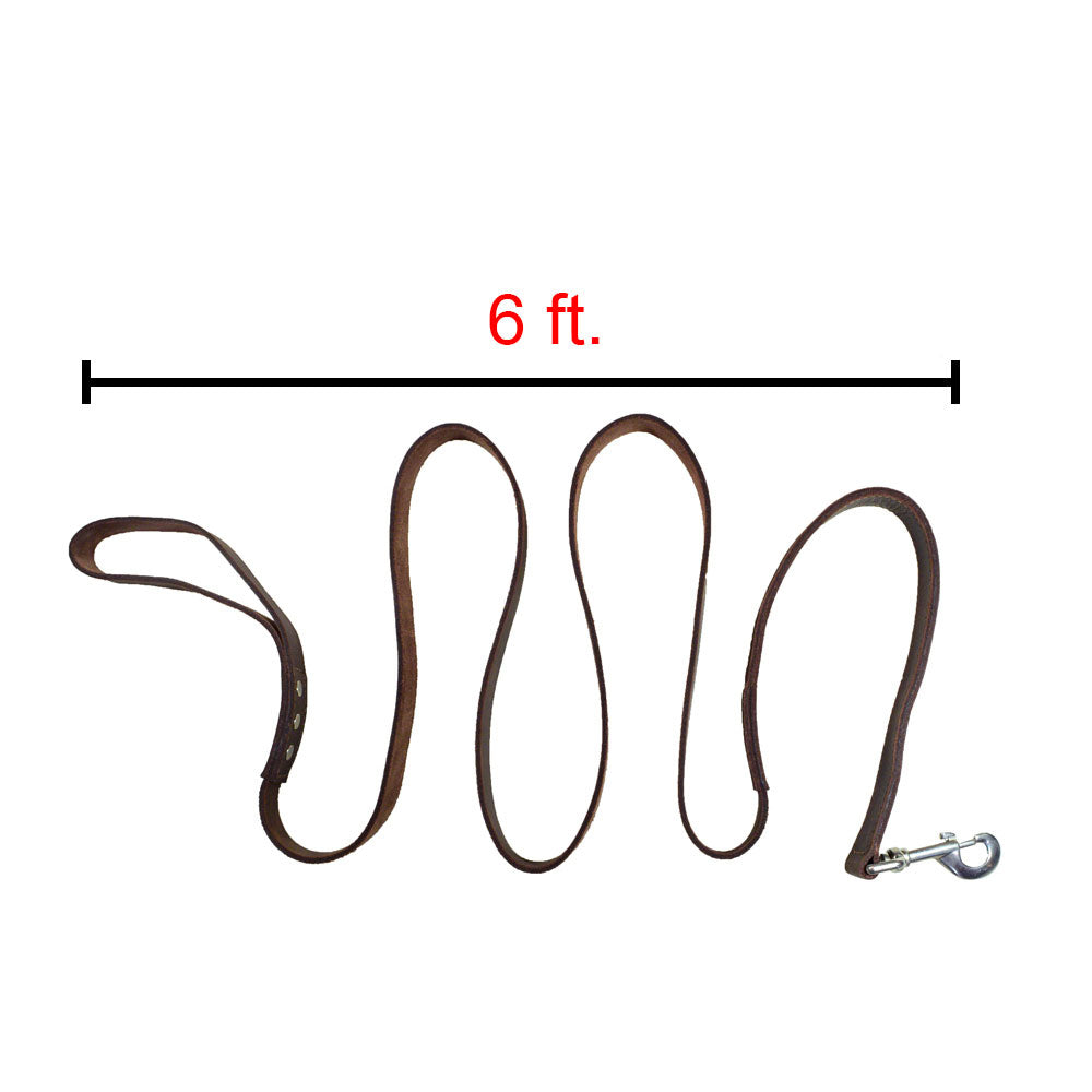 Leather Dog Leash (6 feet) - Stockyard X 'The Leather Store'