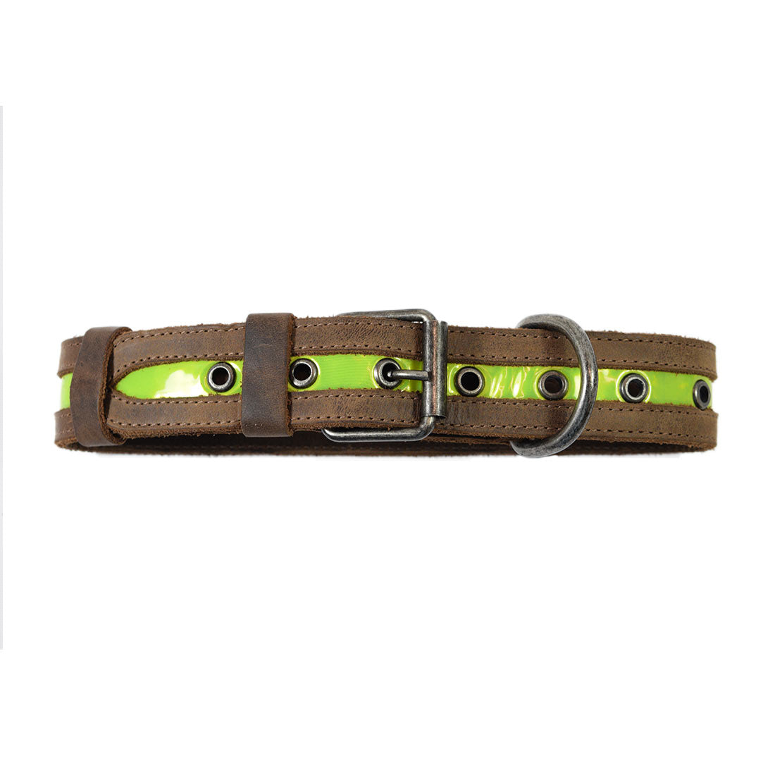 Dog Collar Reflective  (12 to 21 inches) - Stockyard X 'The Leather Store'
