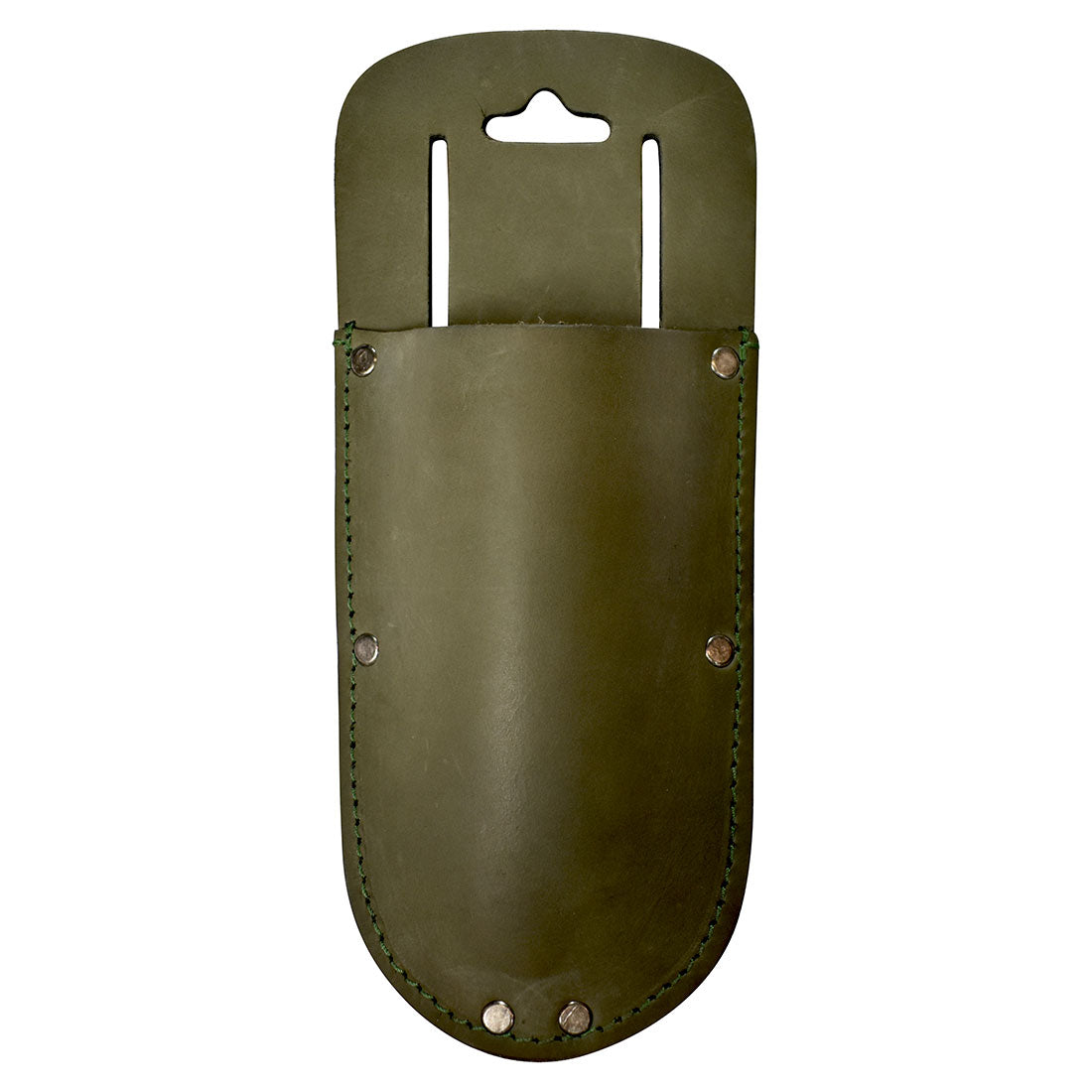 Hide & Drink Garden Pruner Sheath designed in an appealing teal color, crafted from Thick Full Grain Leather for secure tool storage. A stylish artisan choice for organized gardening.