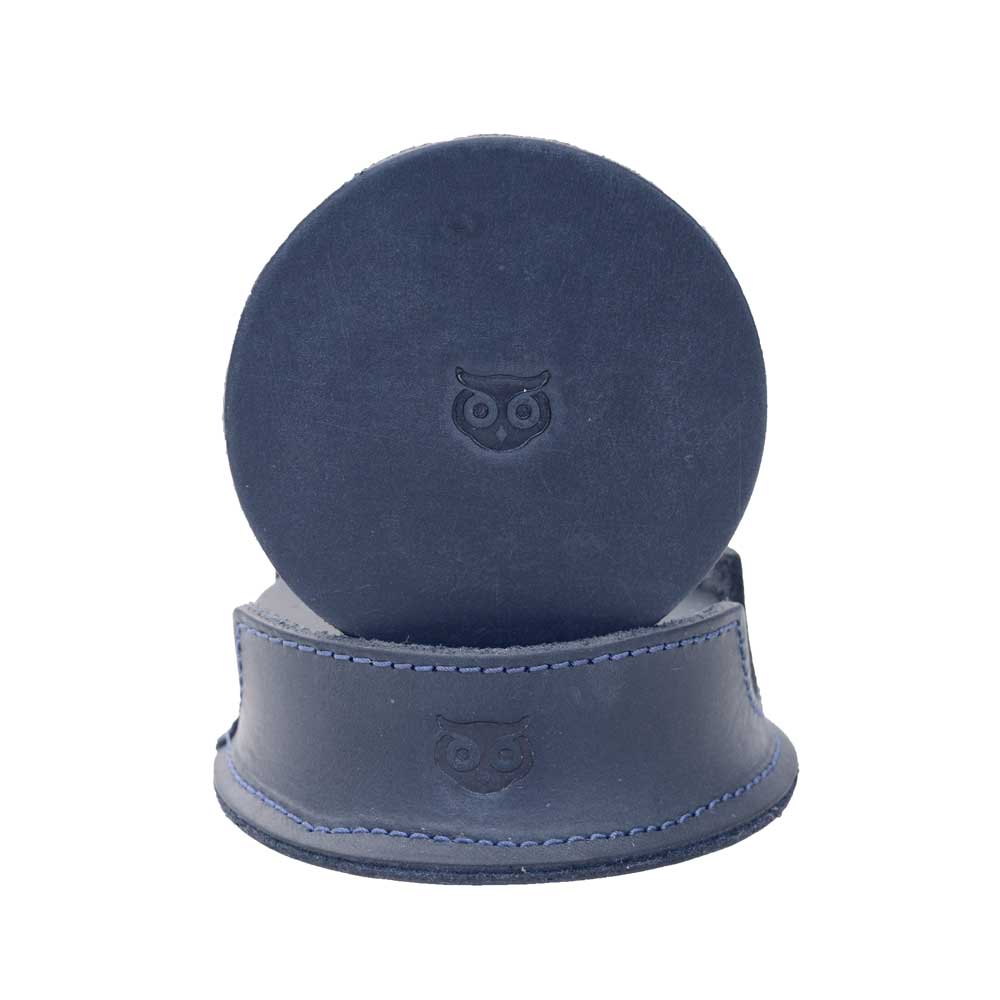 Thick Leather Owl Coasters (6-Pack) - Stockyard X 'The Leather Store'