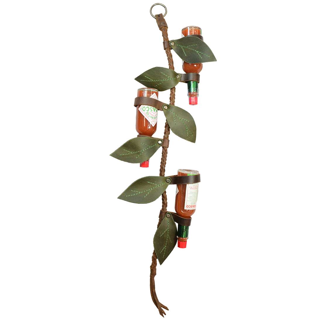 Jalapeno Hanger (5 fl oz Hot Sauce Bottle) - Stockyard X 'The Leather Store'