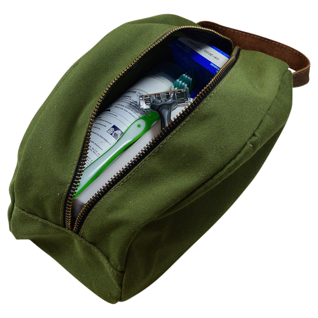 Water Resistant Canvas Toiletry Bag - Stockyard X 'The Leather Store'