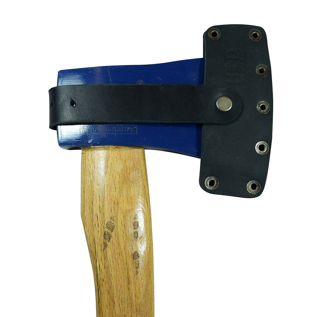 Hide & Drink's Lumberjack Axe Sheath features an elegantly crafted design with an adjustable strap, demonstrating the rustic appeal of full grain leather. This protector holster is a fine example of small batch artisan merchandise.