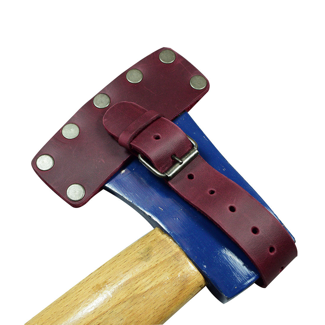 Hide & Drink presents the Lumberjack Axe Sheath showcasing robust design and adjustable strap. This protector holster made from high-quality full grain leather exemplifies artisan craftsmanship.