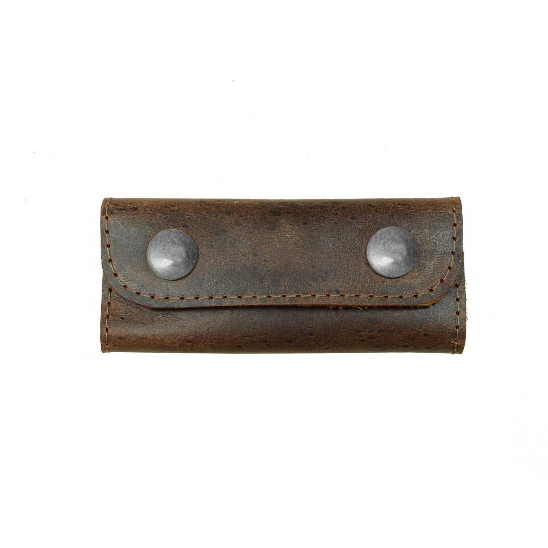The Hide & Drink Handle Grip Replacement displayed flat, highlighting its unique stitching and durable snaps. This finely crafted Full Grain Leather piece is perfect for those who appreciate handmade travel accessories that combine functionality with artisan quality. It’s a great choice for any Handle Grip Replacement.
