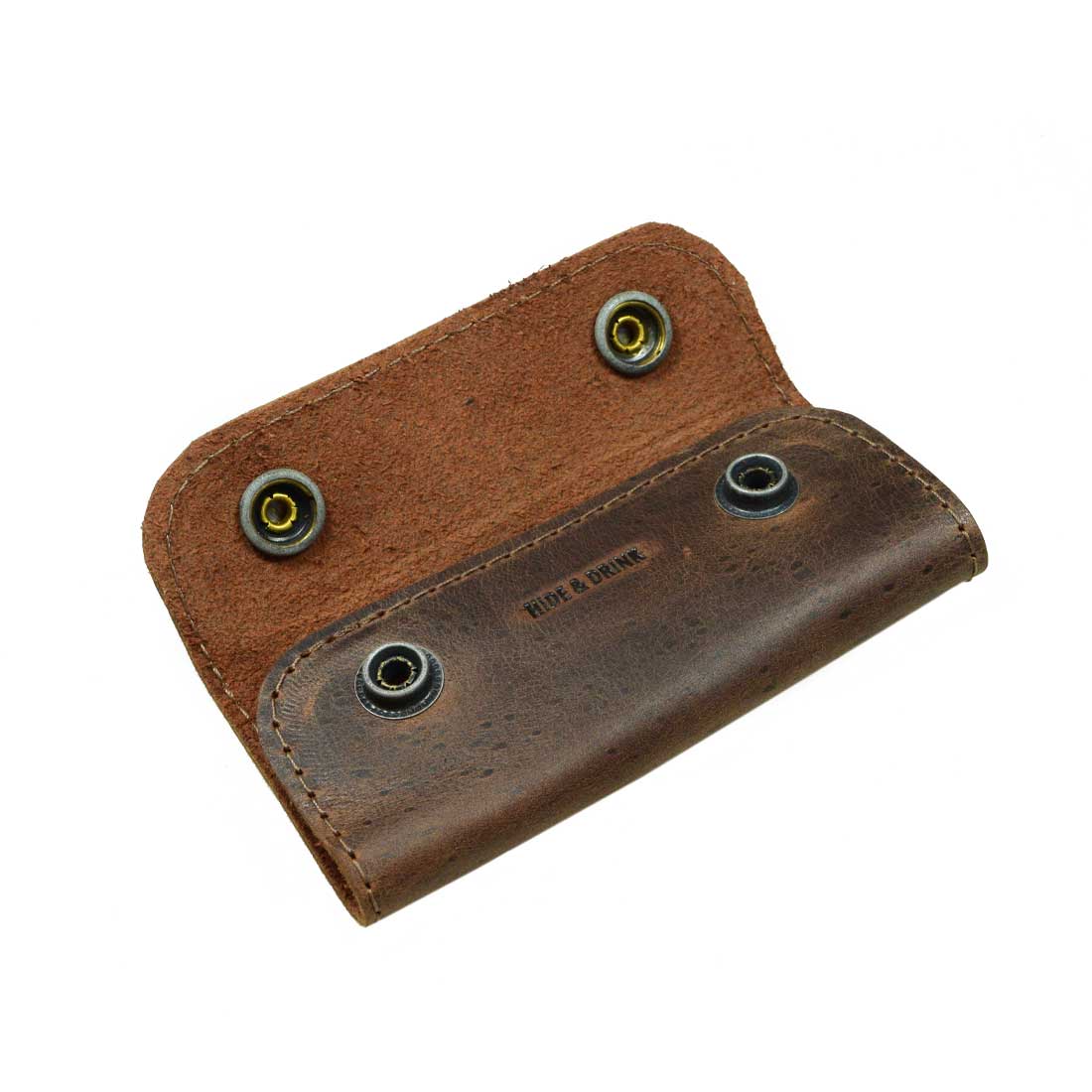An interior view of the Hide & Drink Handle Grip Replacement, allowing a close look at the meticulous workmanship involved in its creation. The emphasis on Full Grain Leather ensures a durable, stylish accessory. Perfect for those in search of a reliable Handle Grip Replacement.