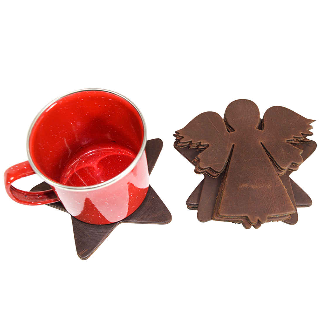 Christmas Ornaments Decorations Coasters (6-Pack) - Stockyard X 'The Leather Store'
