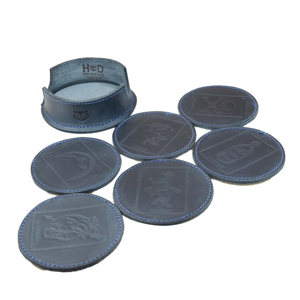 Thick Leather Loteria! Coasters (6-Pack) - Stockyard X 'The Leather Store'