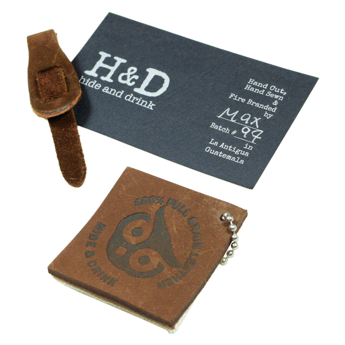 Stylish Zipper Pull Replacement by Hide & Drink in rustic full grain leather. This is part of a 6 pack collection, ideal for backpacks, jackets, wallets, luggage, and bags. Handcrafted in La Antigua Guatemala & Oaxaca Mexico, each pull embodies artisan quality with small batch production.