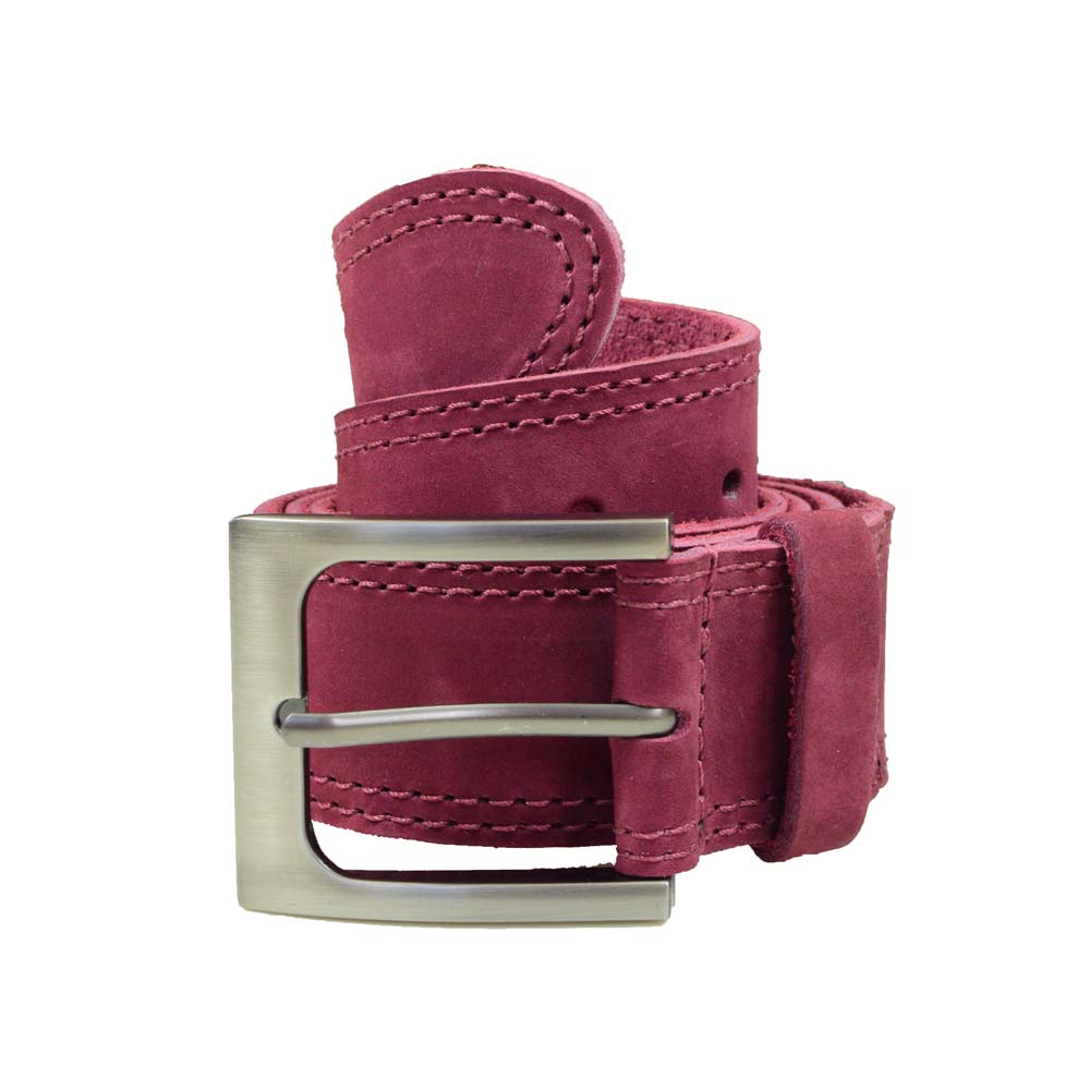 Two Row Stitch Leather Belt - Stockyard X 'The Leather Store'