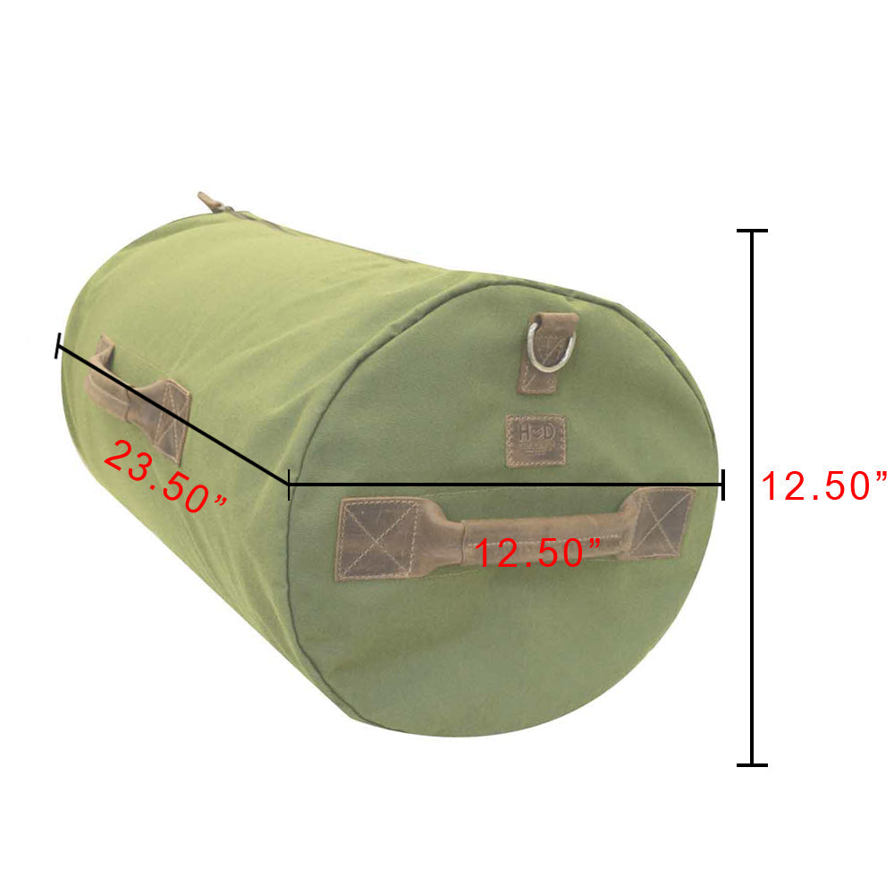 Military Duffel Bag Olive - Stockyard X 'The Leather Store'