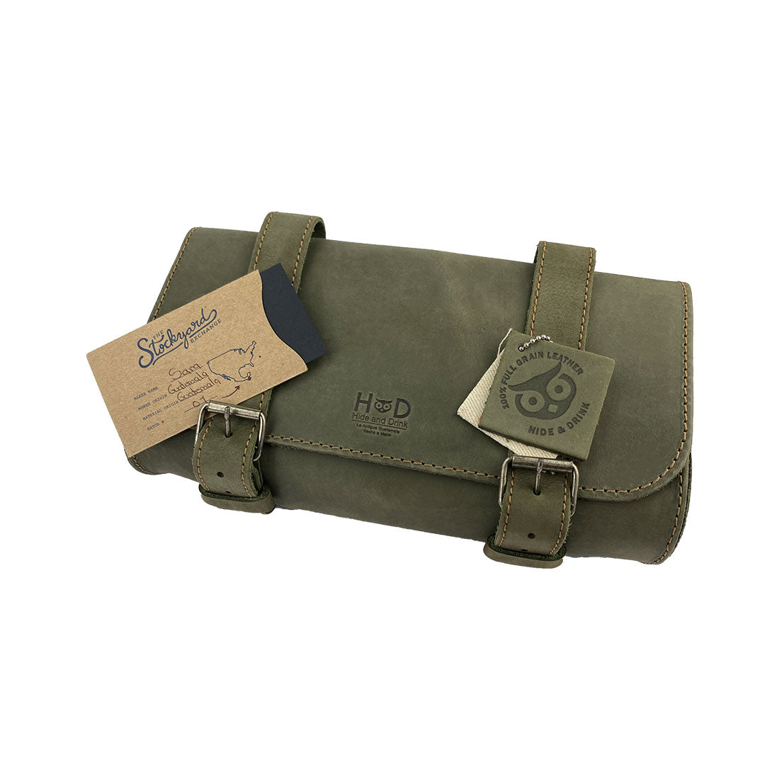 Hide & Drink Leather Motorcycle Tool Bag in a unique color, showcasing brilliance in Full Grain Leather construction for bikers seeking a standout Biker Bag for Tools and Essentials. This Handlebar Bag with Adjustable Straps provides a robust Tool Organizer, illustrating the dedication of artisans in La Antigua Guatemala & Oaxaca Mexico.