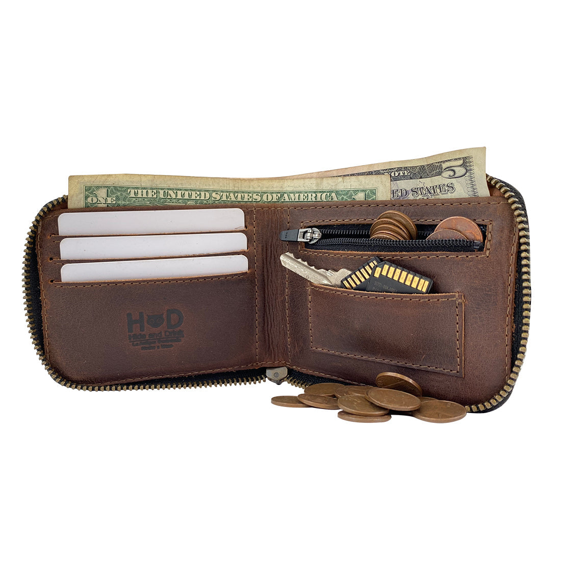 Zippered Wallet - Stockyard X 'The Leather Store'