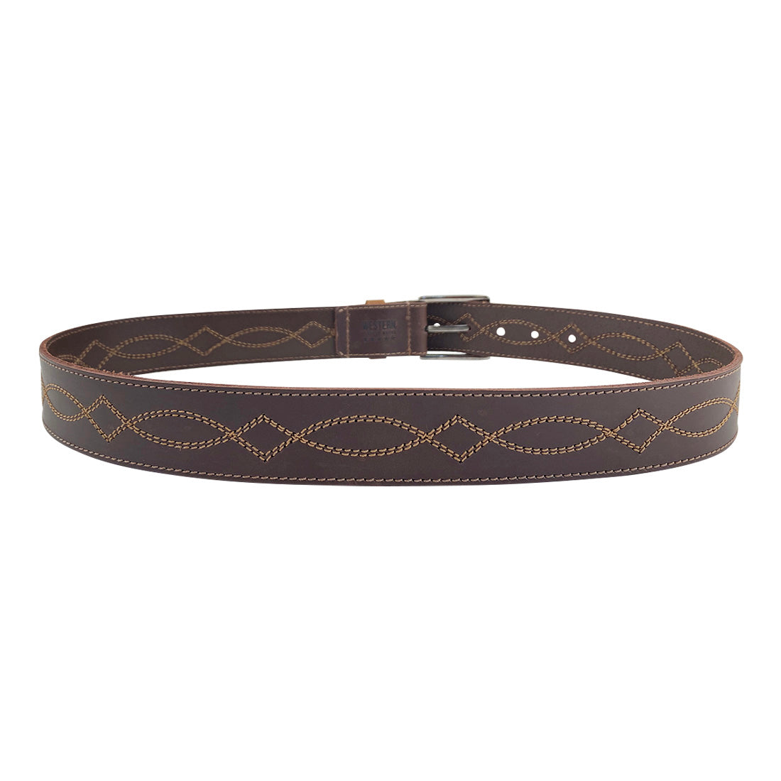 Cowboy Belt with Stitching - Stockyard X 'The Leather Store'