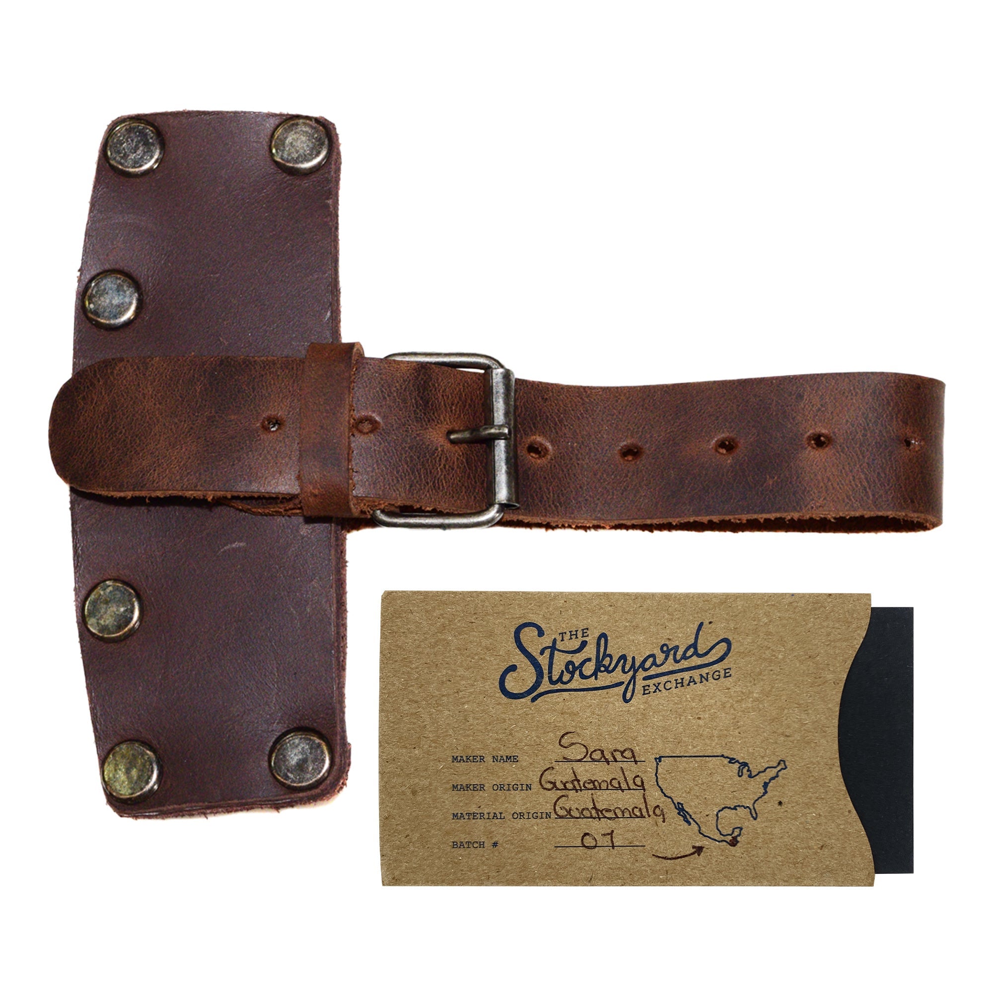 Hide & Drink's Lumberjack Axe Sheath comes with a rustic leather finish, featuring robust hardware and adjustable strap. Perfect for protecting your hatchet, this handmade piece is a symbol of artisan quality with full grain leather and meticulous hand stitching.