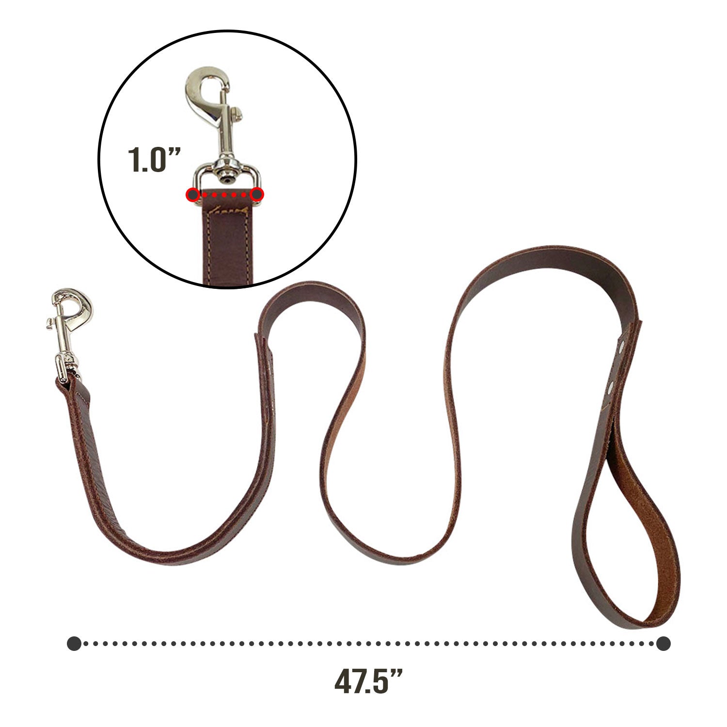 4ft Dog Leash - Stockyard X 'The Leather Store'