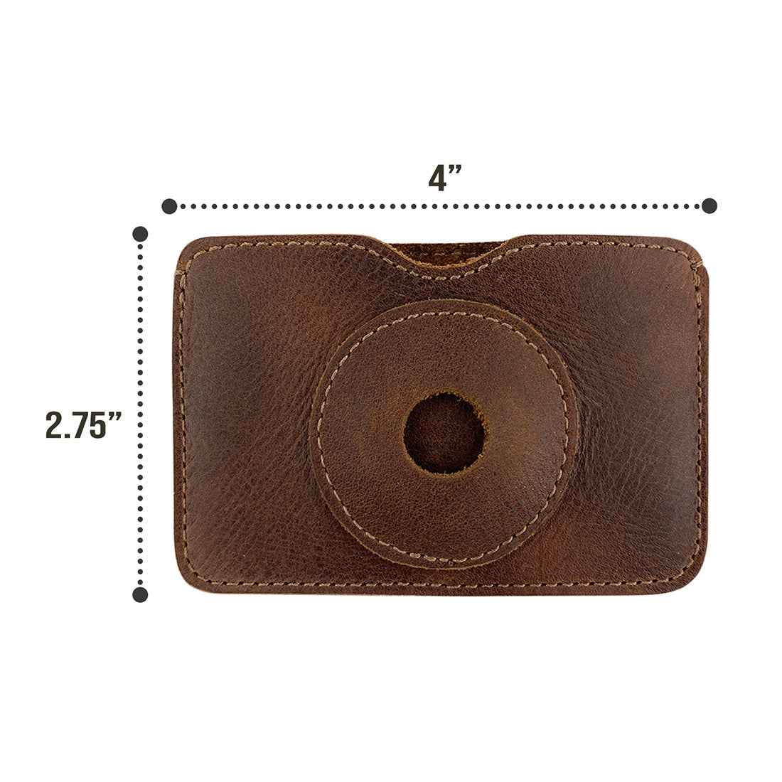 AirTag Horizontal Card Holder - Stockyard X 'The Leather Store'