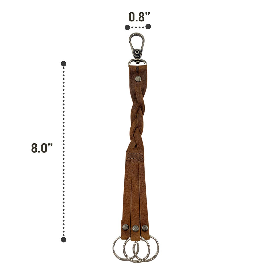 Triple Braided Keychain - Stockyard X 'The Leather Store'