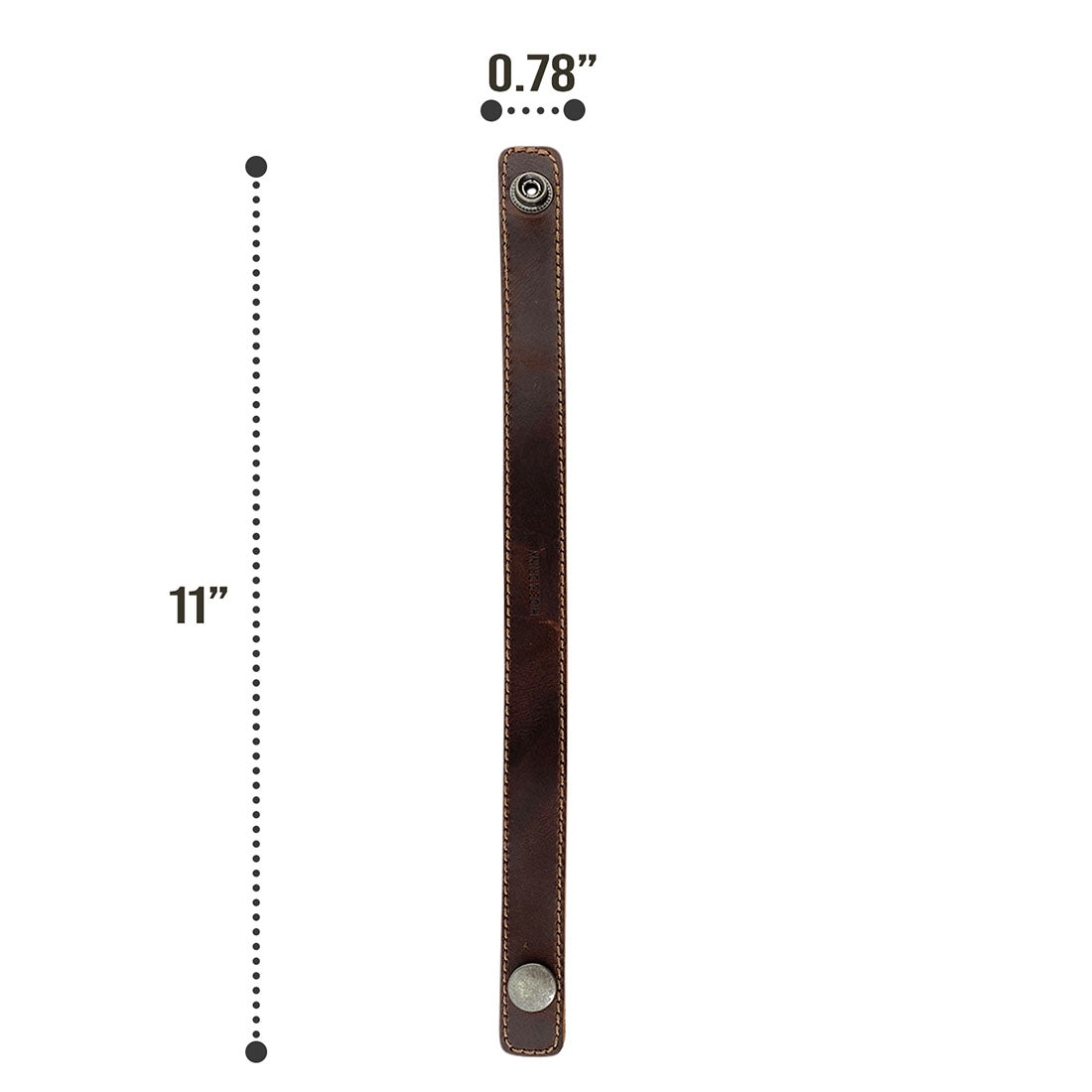 A detailed view of the Hide & Drink Chemex Strap Replacement dimensions, showcasing its sleek design and functionality. A perfect upgrade for your Chemex setup, this strap is made of Full Grain Leather. Pour Over Strap (2 Pack) Compatible with Chemex 6-Cup Glass, reflecting artisan skills in small batch production, hand cut and hand sewn, fire branded in La Antigua Guatemala & Oaxaca Mexico.