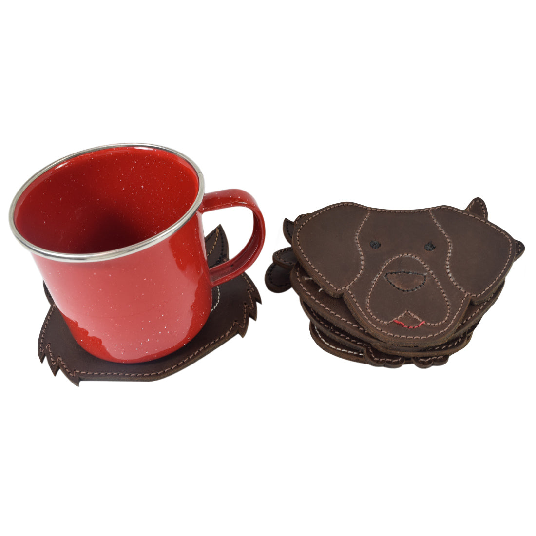 Wild Animal Coaster Set (6-Pack) - Stockyard X 'The Leather Store'