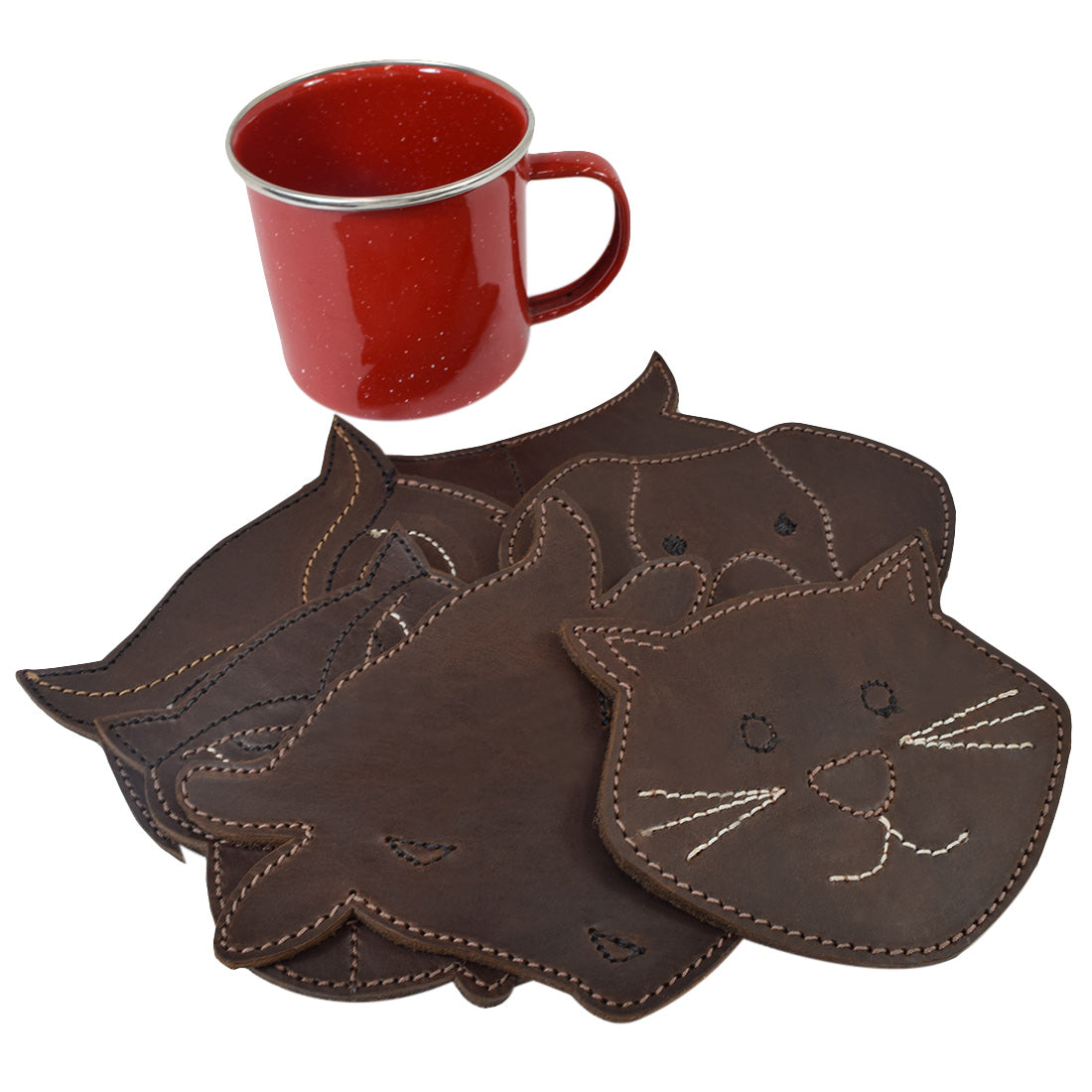 Wild Animal Coaster Set (6-Pack) - Stockyard X 'The Leather Store'